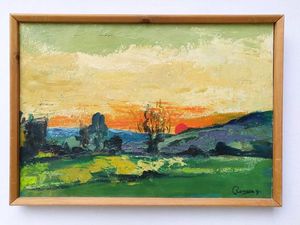 Coucher de soleil sur Ie Luberon